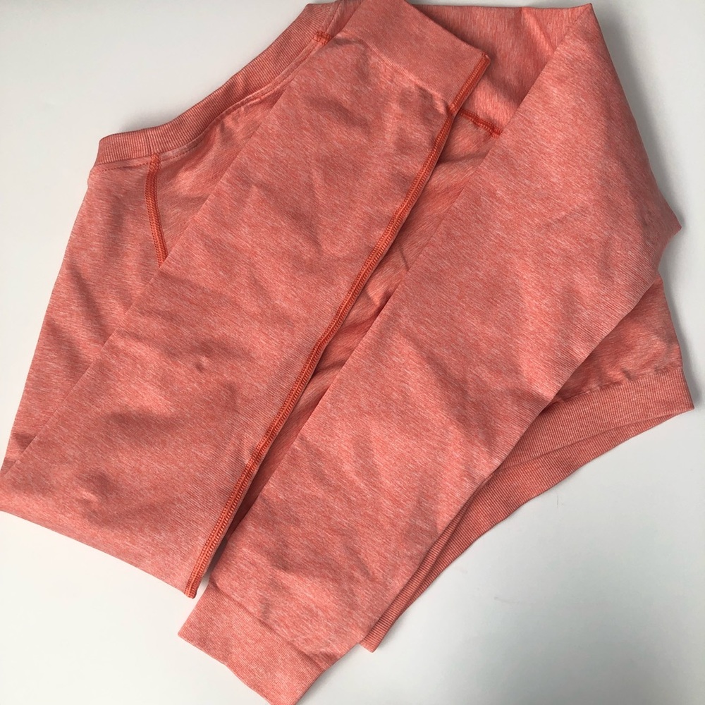Gymshark M/M Adapt Marl Seamless Leggings & Long Sleeve Crop Top Set - Picture 8 of 15
